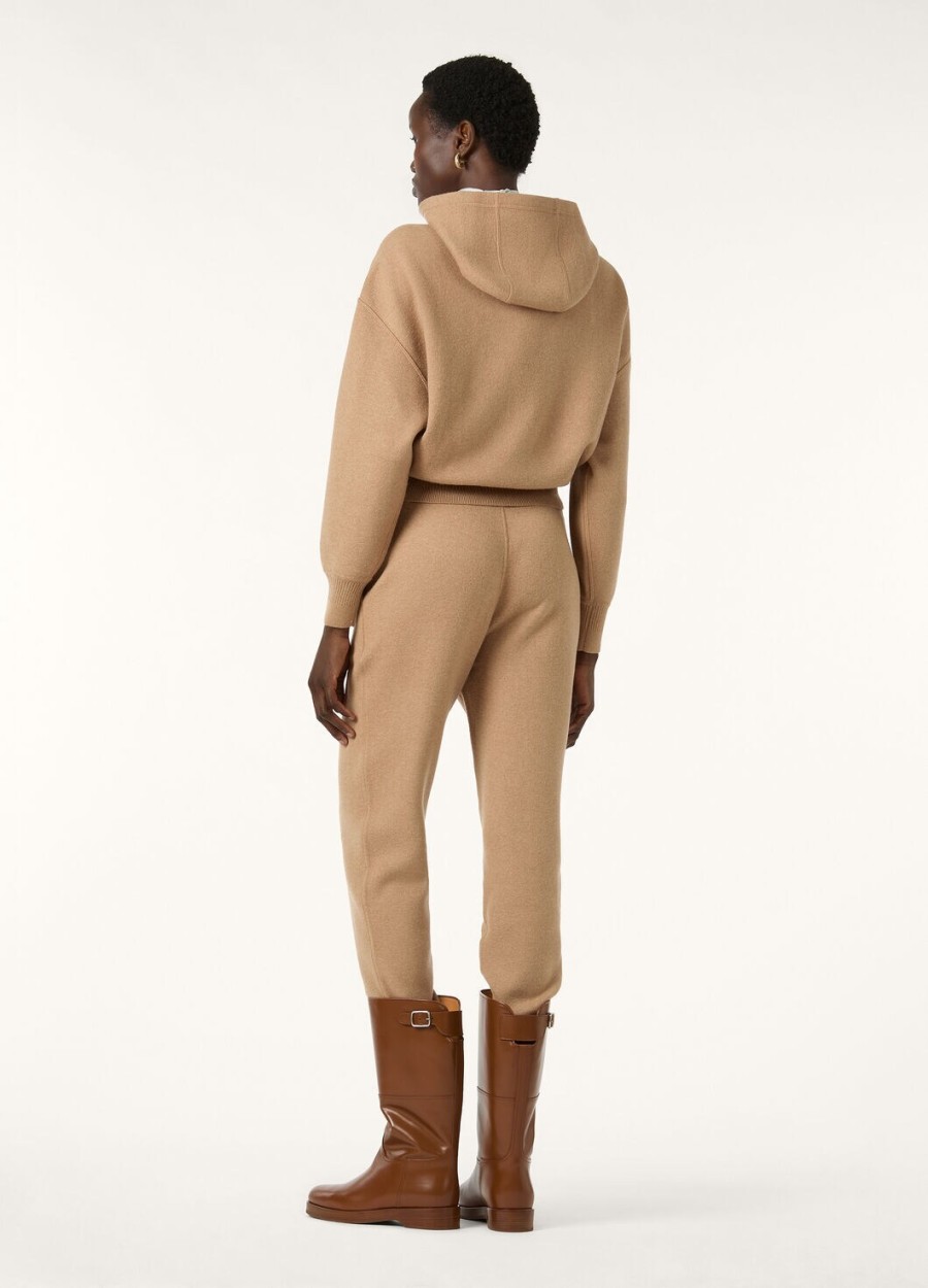 roccapietra hoodie camel lichtbruin