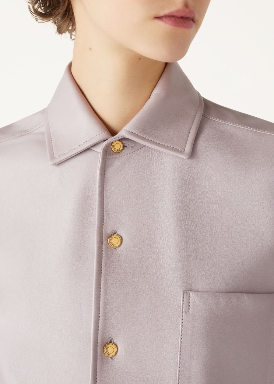 valeria shirt van lamsleer roze dageraad
