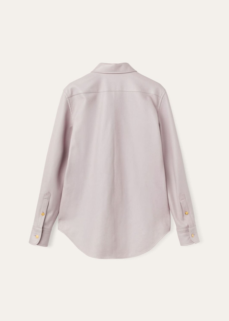 valeria shirt van lamsleer roze dageraad