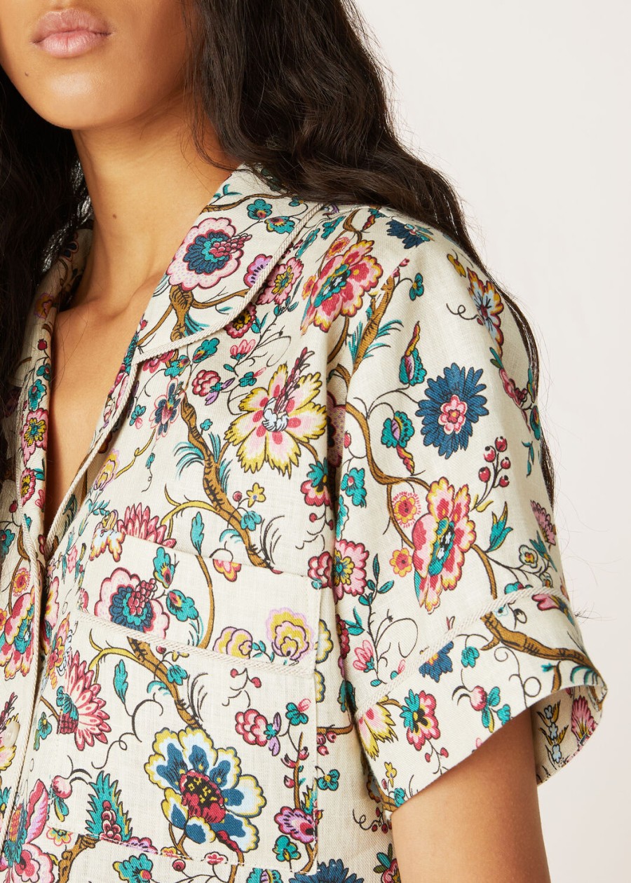 ashly shirt in sandalwoodimpressionist pinkhoney cream