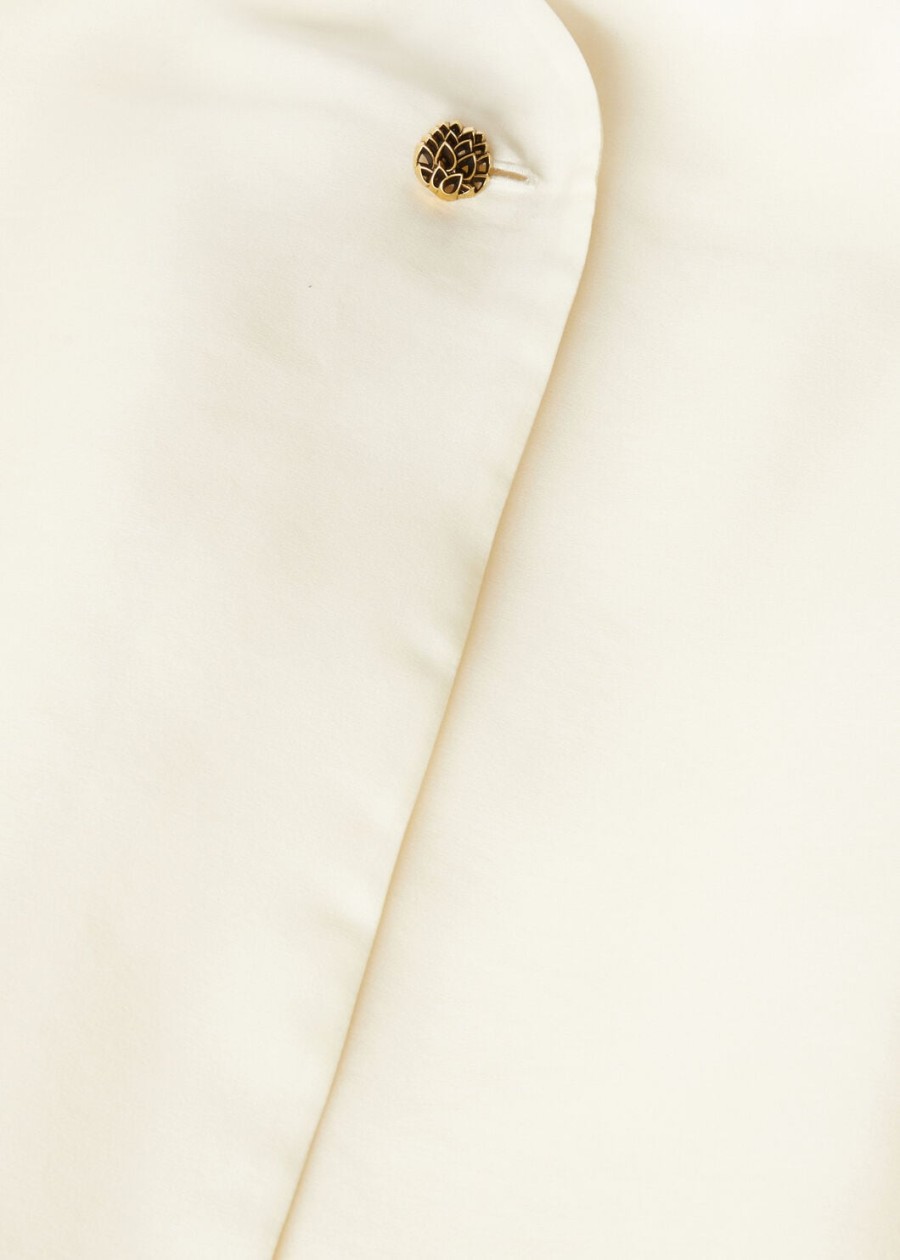 jody zijden blouse in de kleur wit met peper