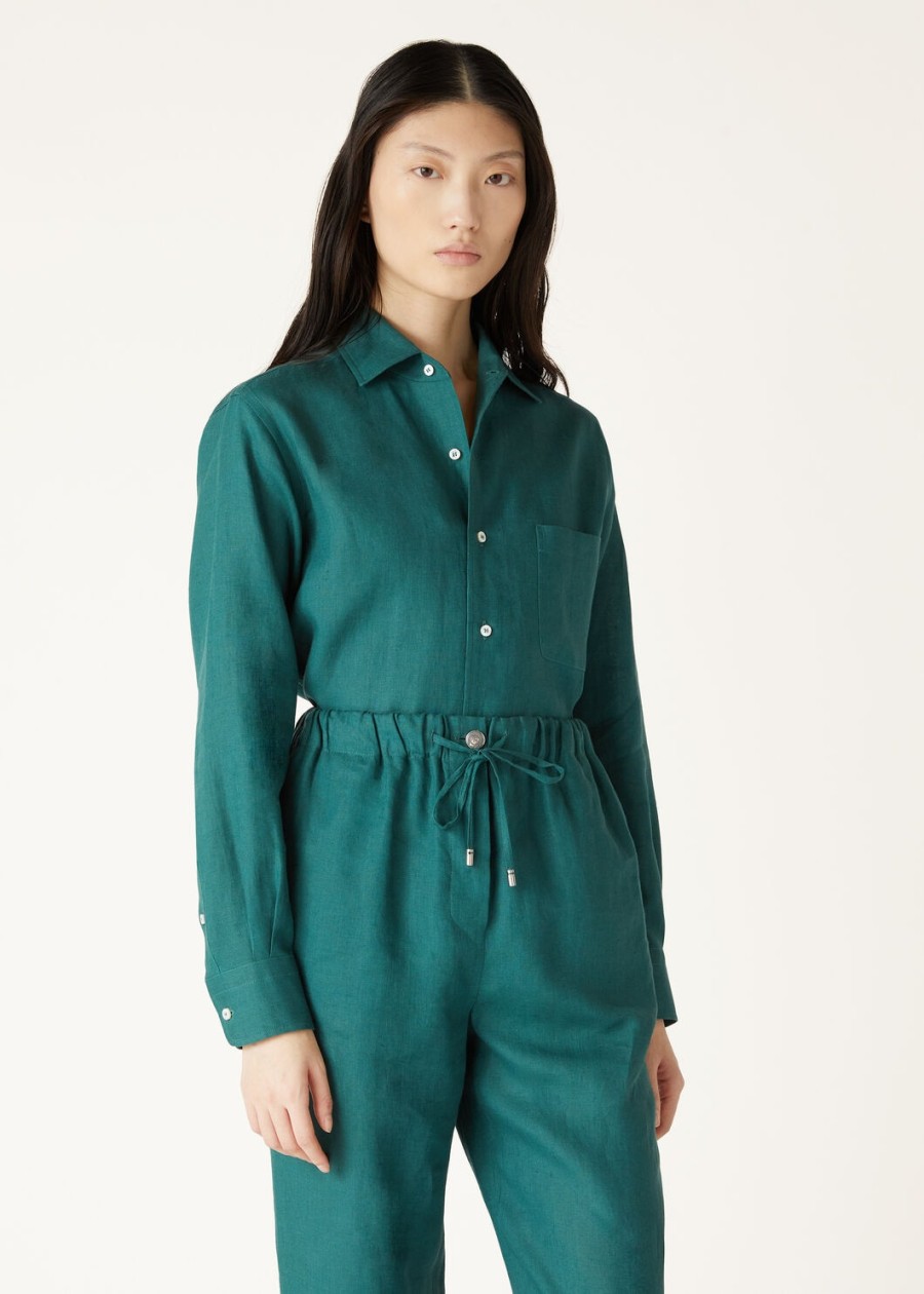 andre shirt in groene spirulina