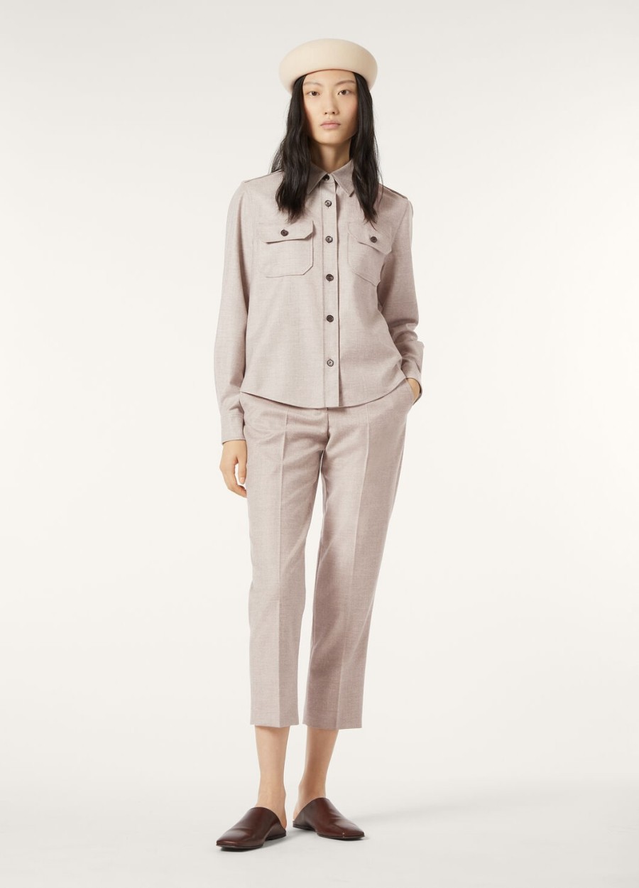 anya kasjmier blouse van scheerwol mistgrijs