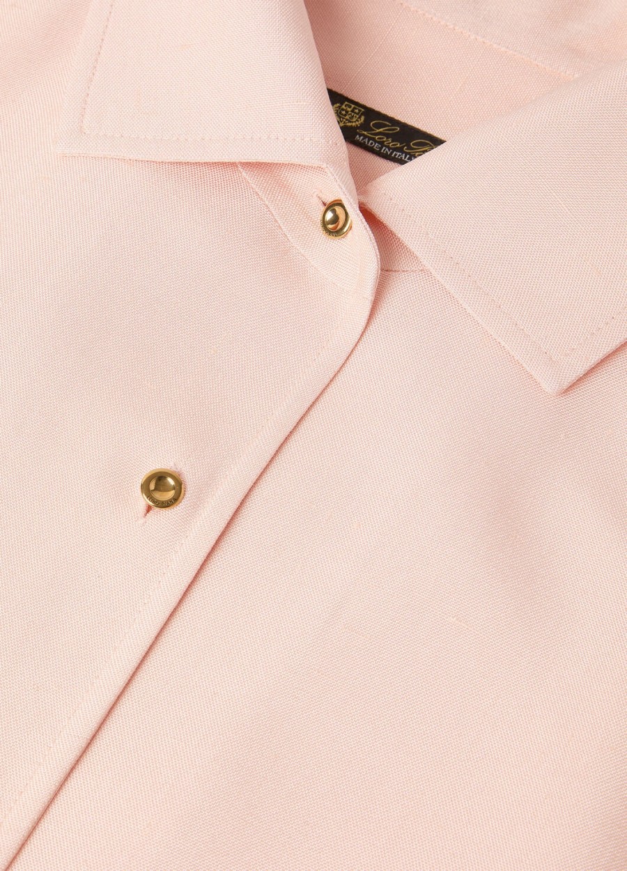 dunia shirt van zachte zijde in roze