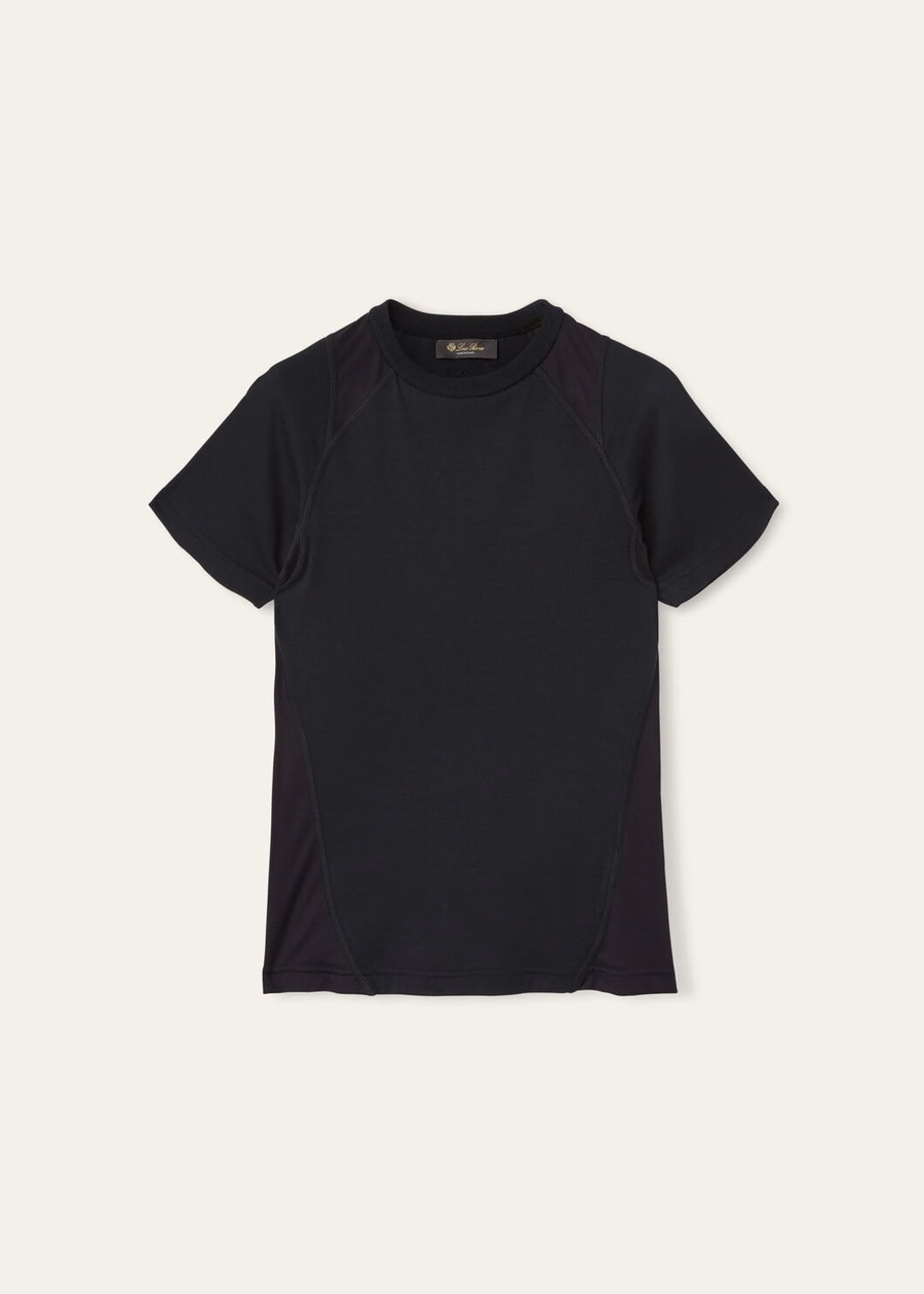 Supramonte katoenen microvezel T-shirt zwart
