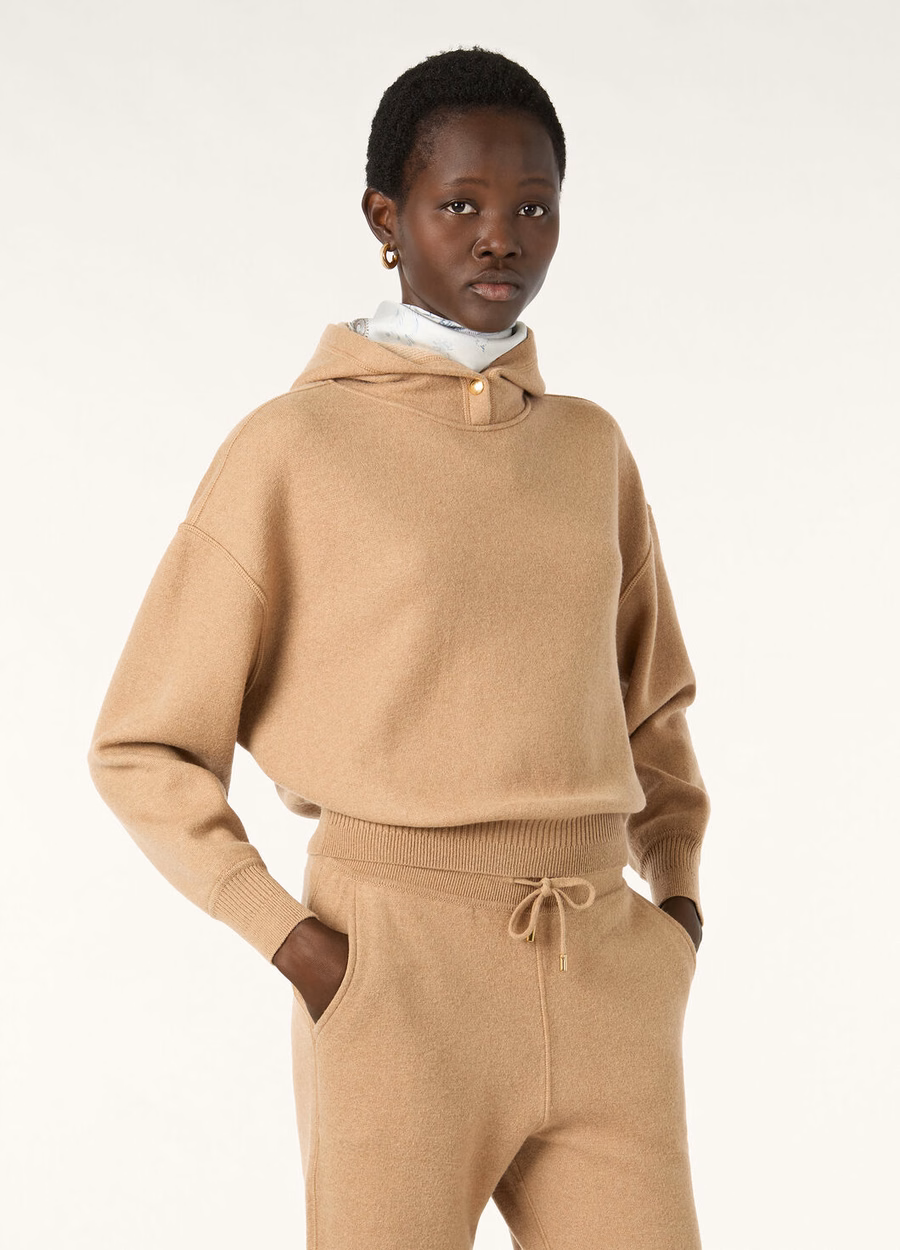 Roccapietra Hoodie Camel Lichtbruin