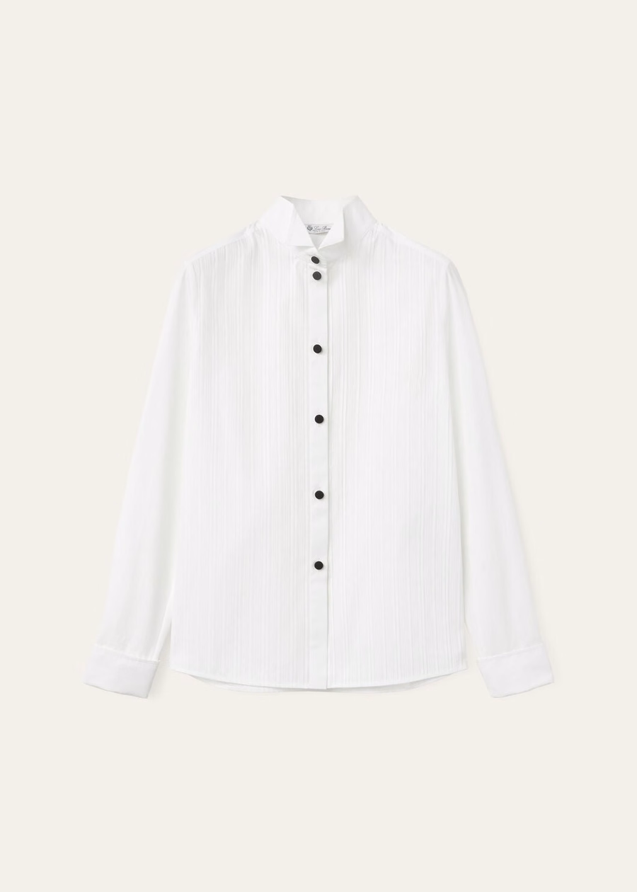 Hadiya katoenen shirt wit