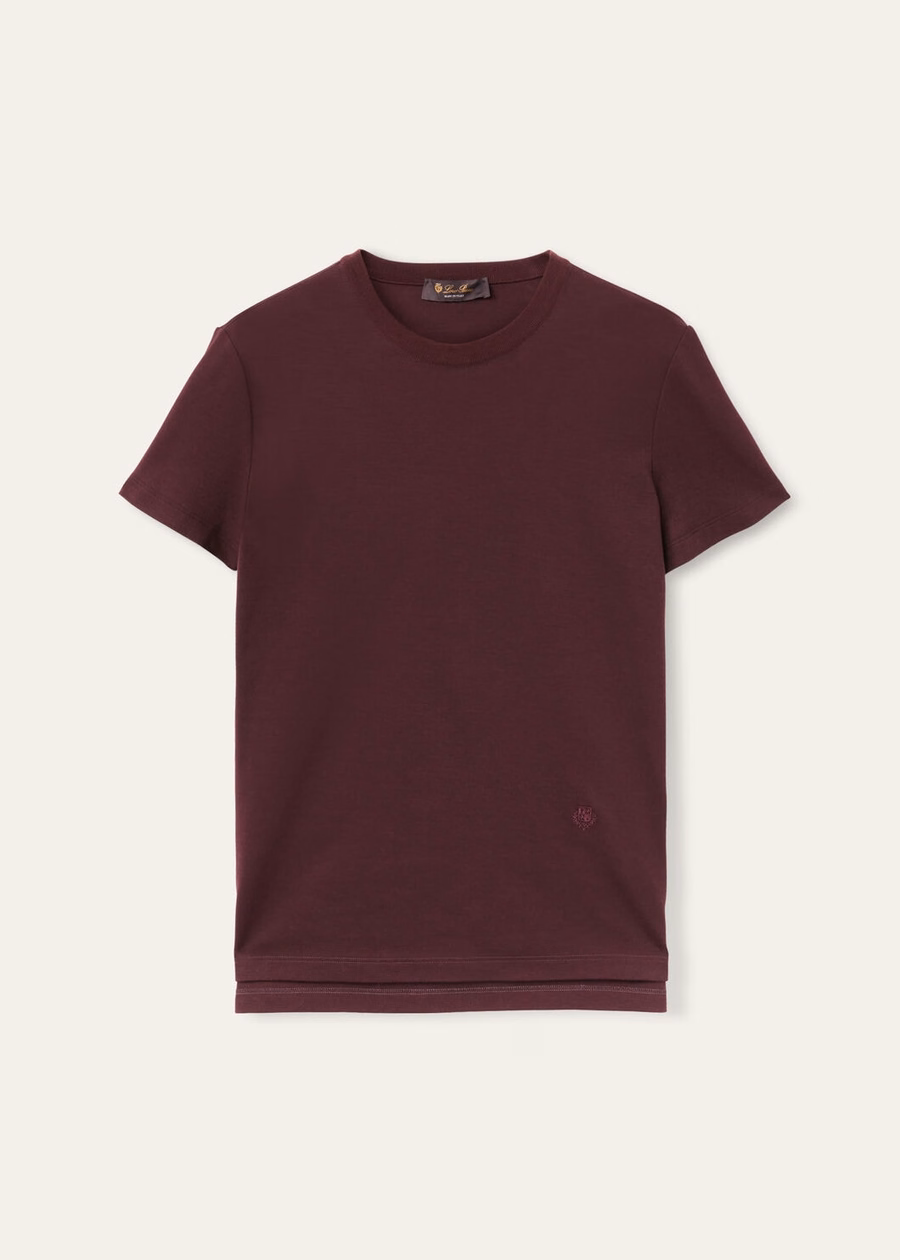 T-shirt My-T Katoen Diep Bordeauxrood