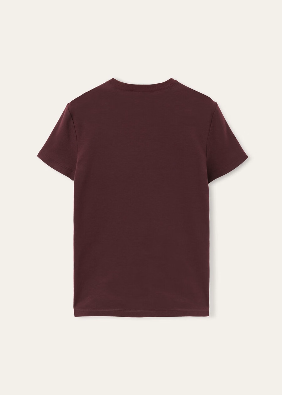 T-shirt My-T Katoen Diep Bordeauxrood