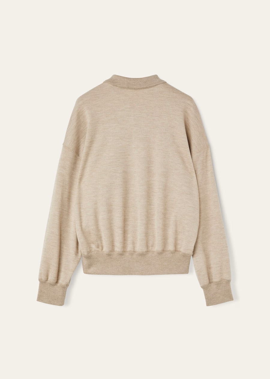 Coconing Cashmere Polo Sweatshirt DEMY BROWN NAT