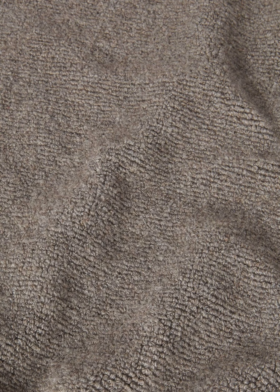 Cocooning sweatshirt met hoge hals van kasjmier scheerwol in peer-melange.