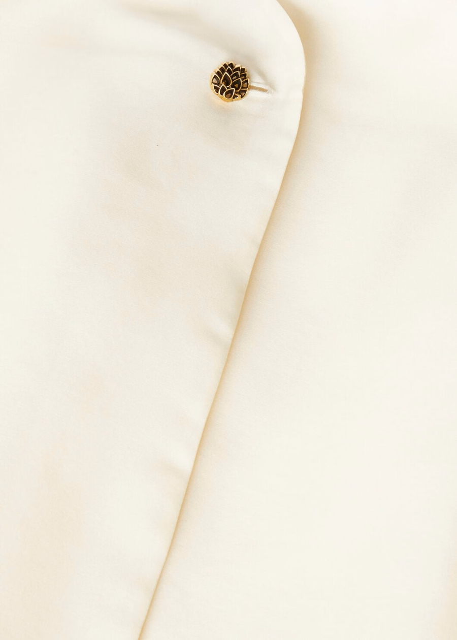 Jody zijden blouse in de kleur wit met peper