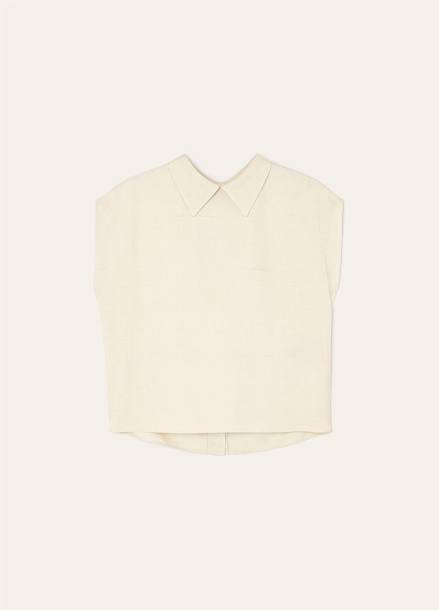 Janice zijden melk amber shirt