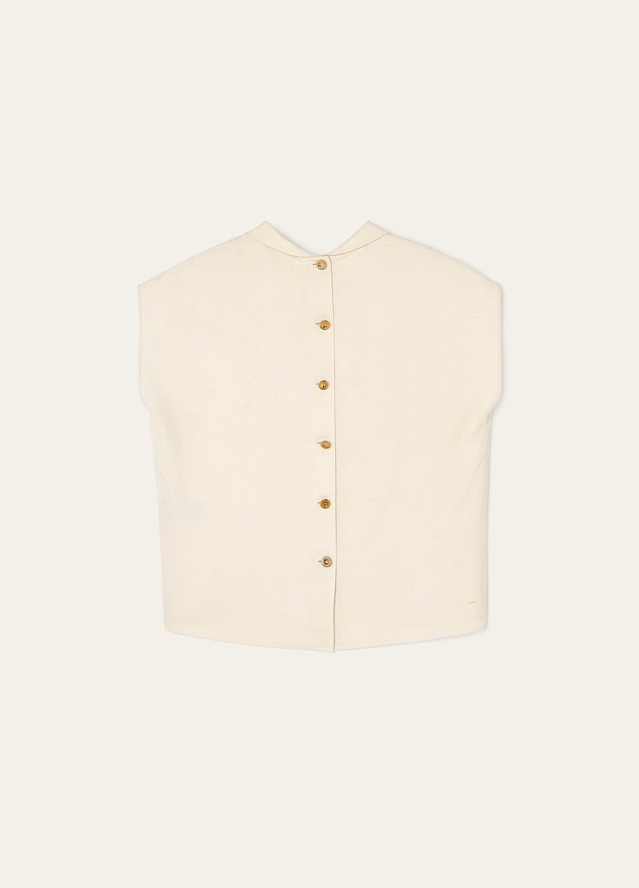 Janice zijden melk amber shirt
