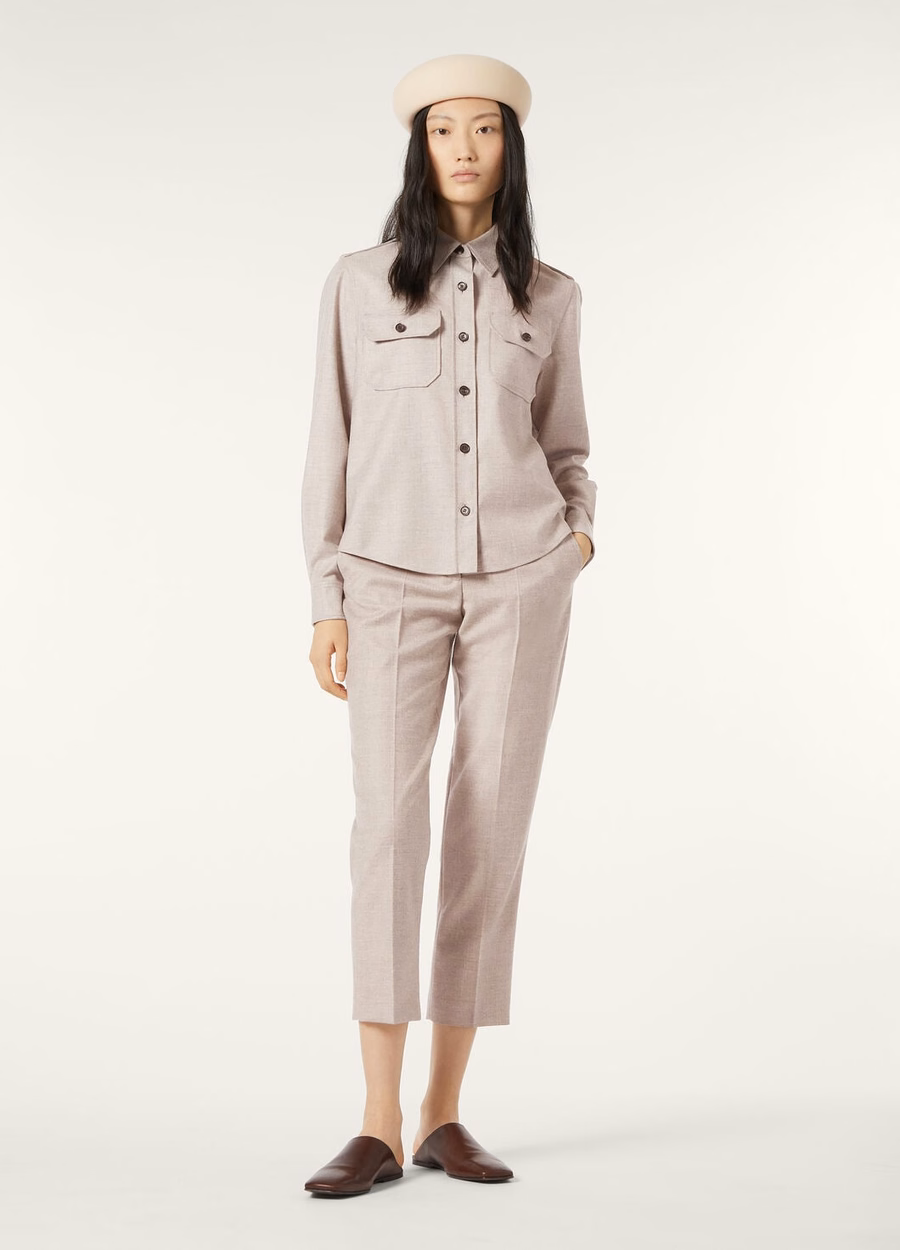 Anya Kasjmier Blouse van Scheerwol, Mistgrijs