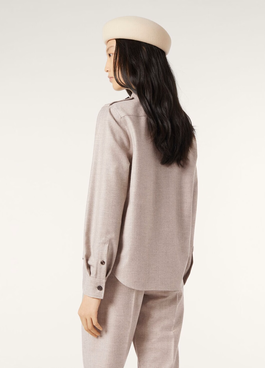 Anya Kasjmier Blouse van Scheerwol, Mistgrijs