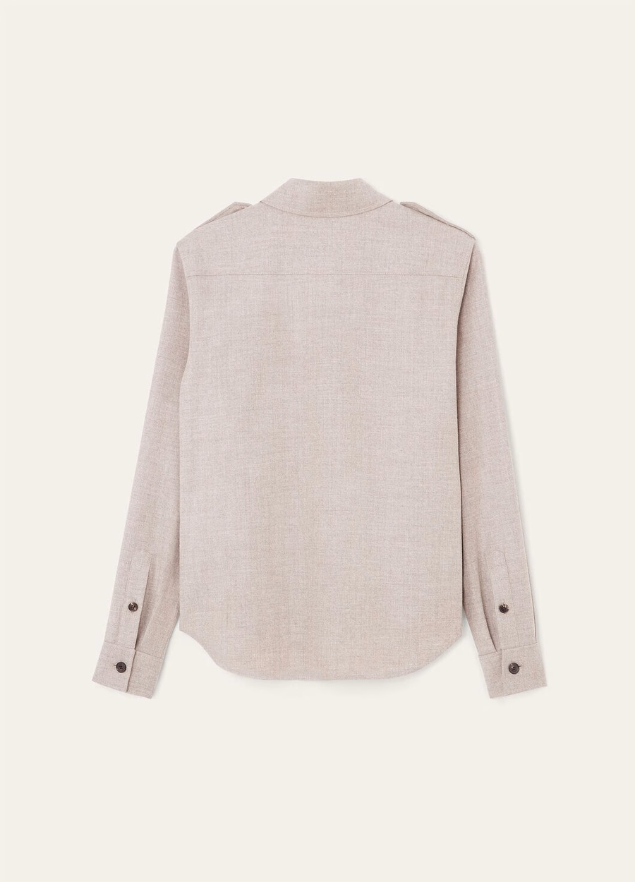 Anya Kasjmier Blouse van Scheerwol, Mistgrijs