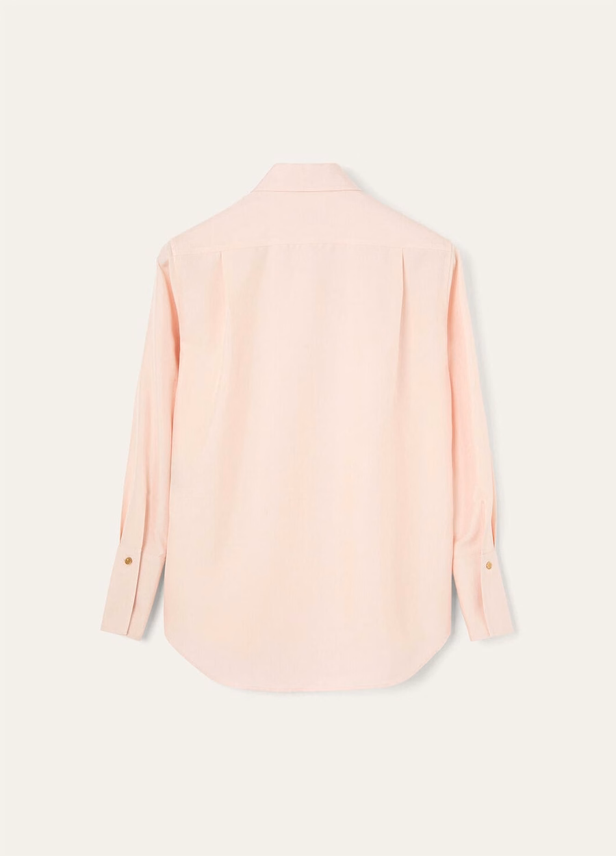 Dunia shirt van zachte zijde in roze
