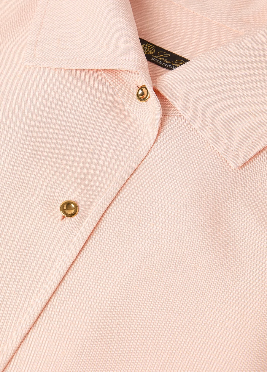 Dunia shirt van zachte zijde in roze