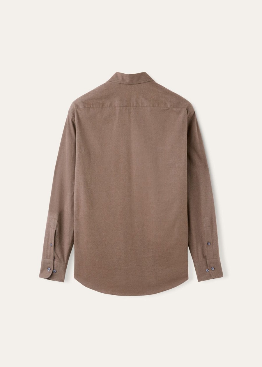 andre katoenen shirt roestbruin