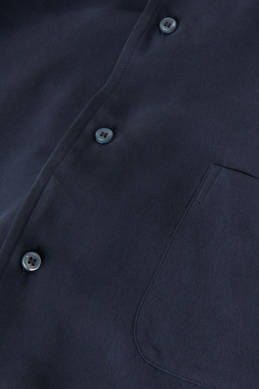andre overhemd van zijde in marineblauw