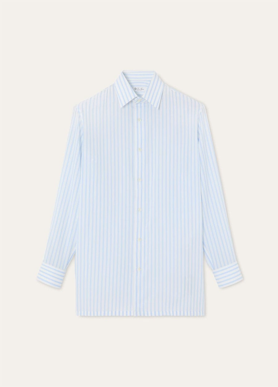 filippo zijden overhemd van zuivere scheerwol wit en blauw geruit.
