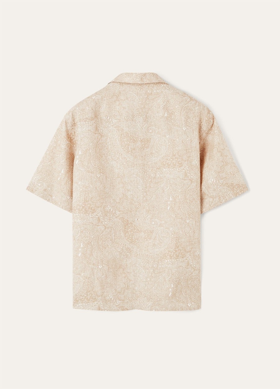 federico shirt in amberkleurige melkpijnboompit