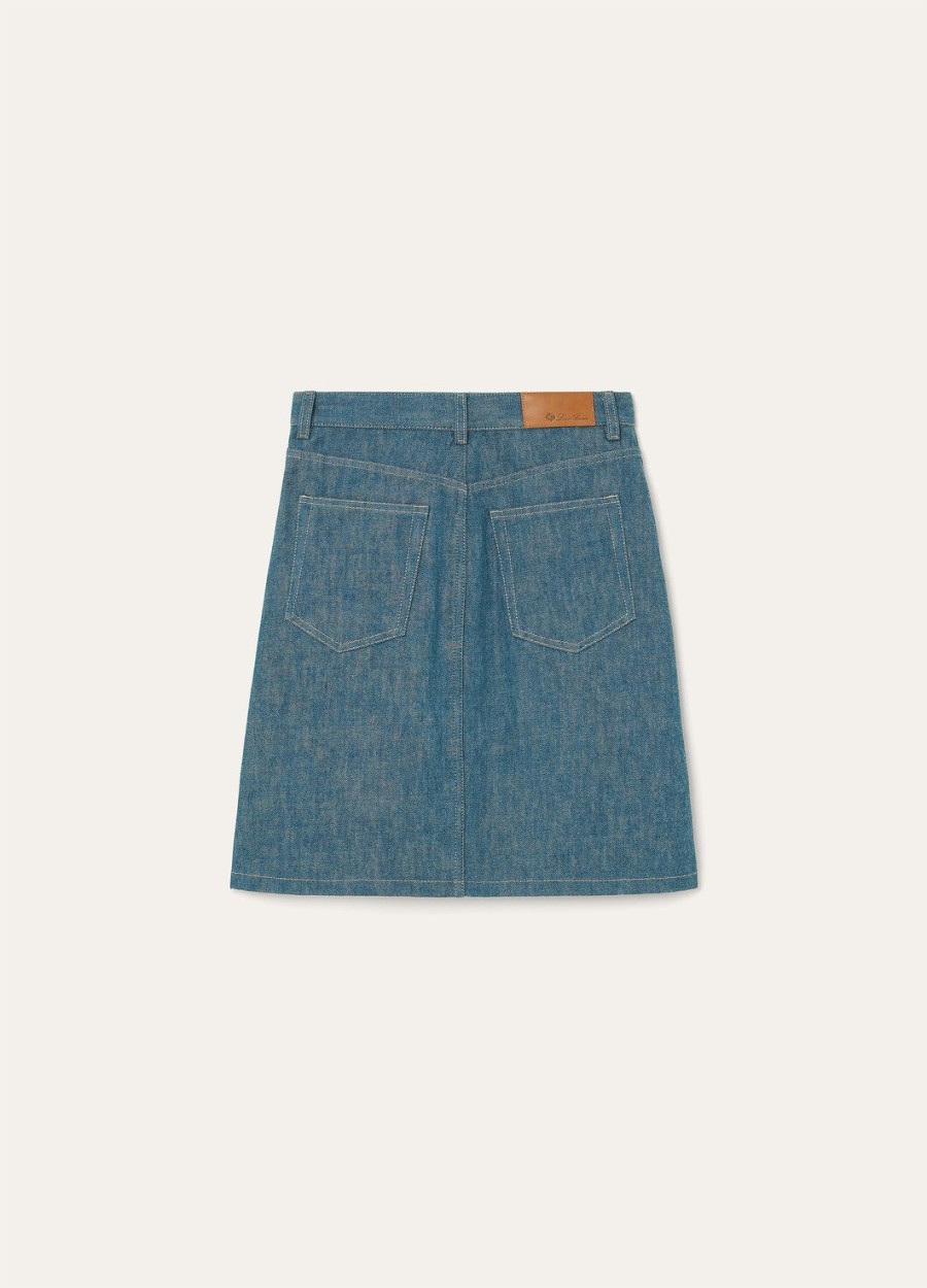 joanne austin denimblauwe spirulina rok