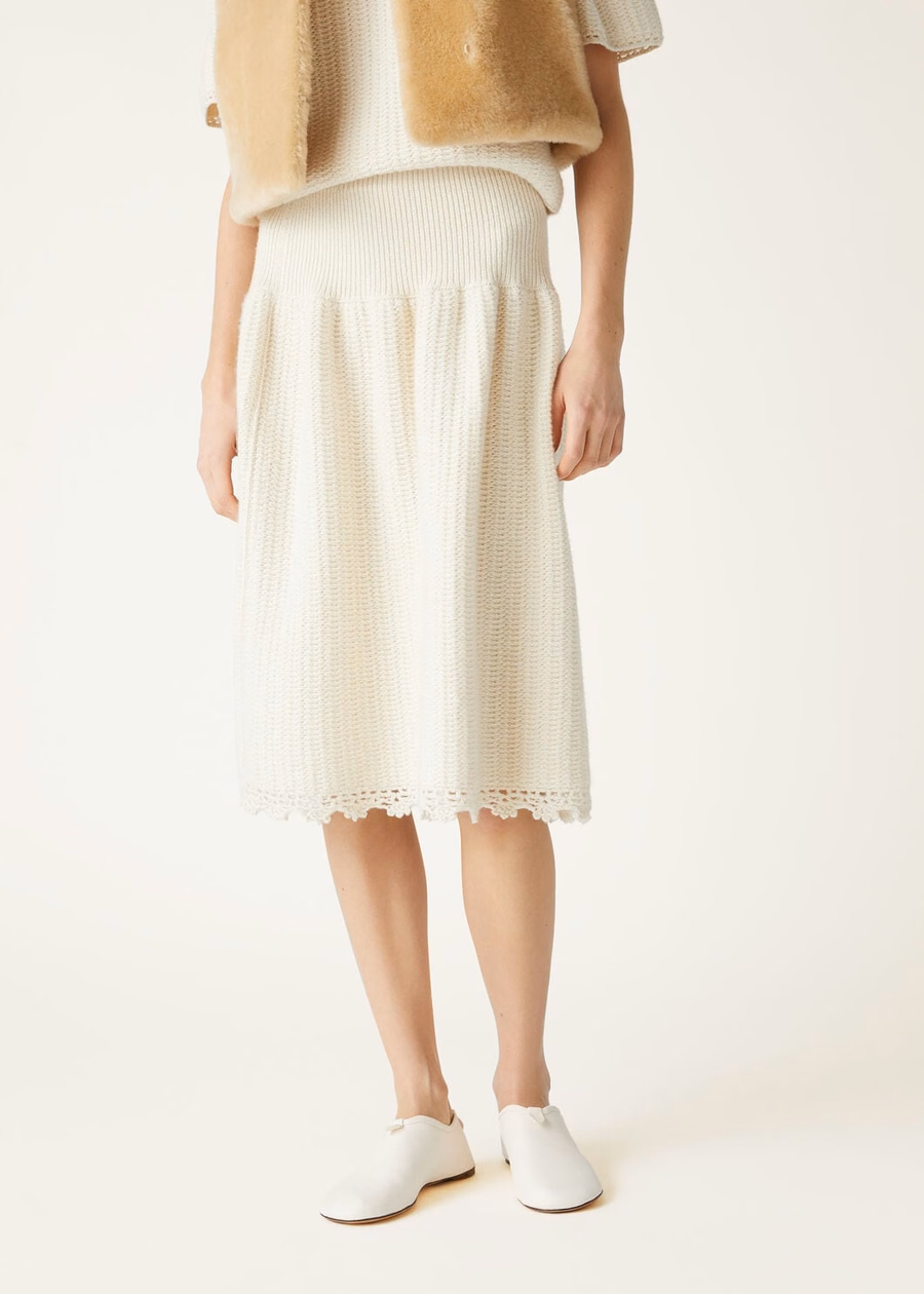 Fervento Mohair Kasjmier Nougat Rok