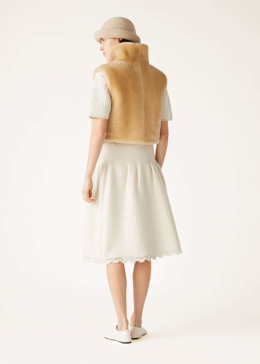 Fervento Mohair Kasjmier Nougat Rok