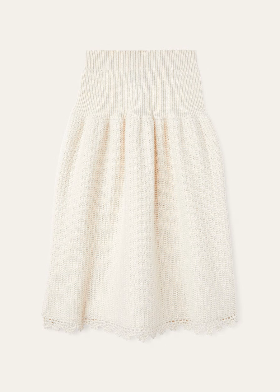 Fervento Mohair Kasjmier Nougat Rok