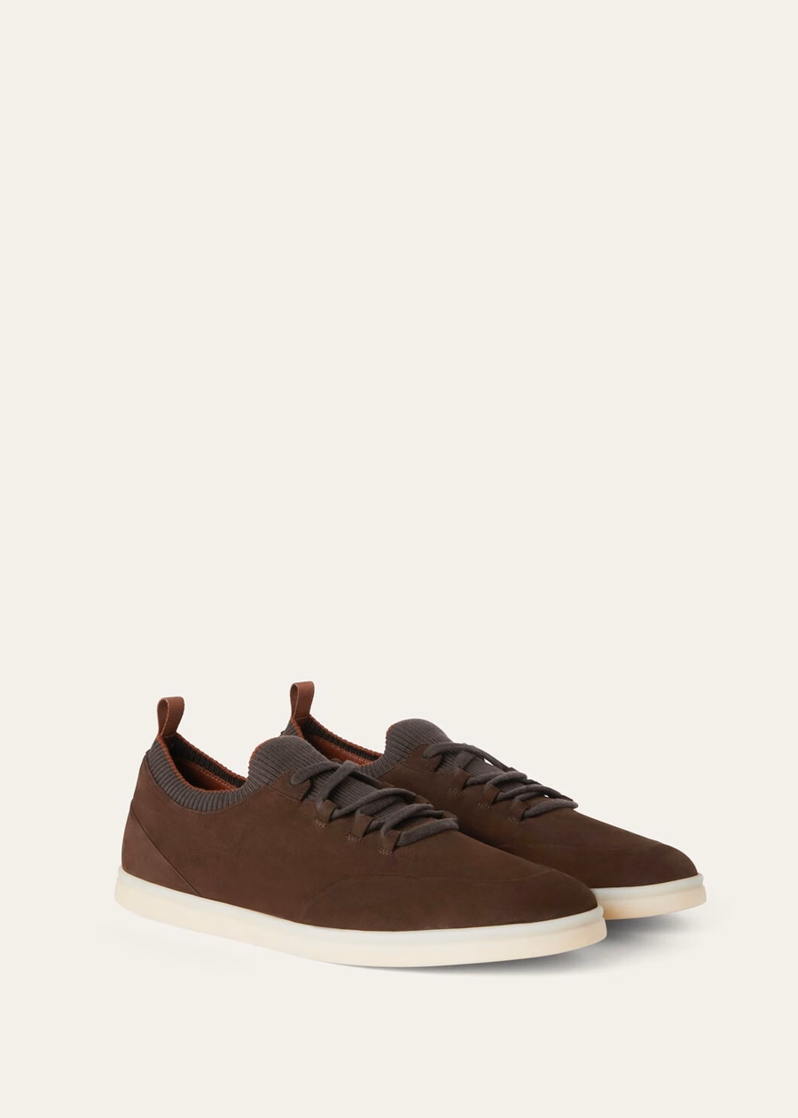 Soho Walk kalfsleren sneakers, chocolade
