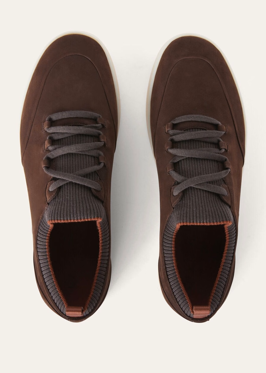 Soho Walk kalfsleren sneakers, chocolade