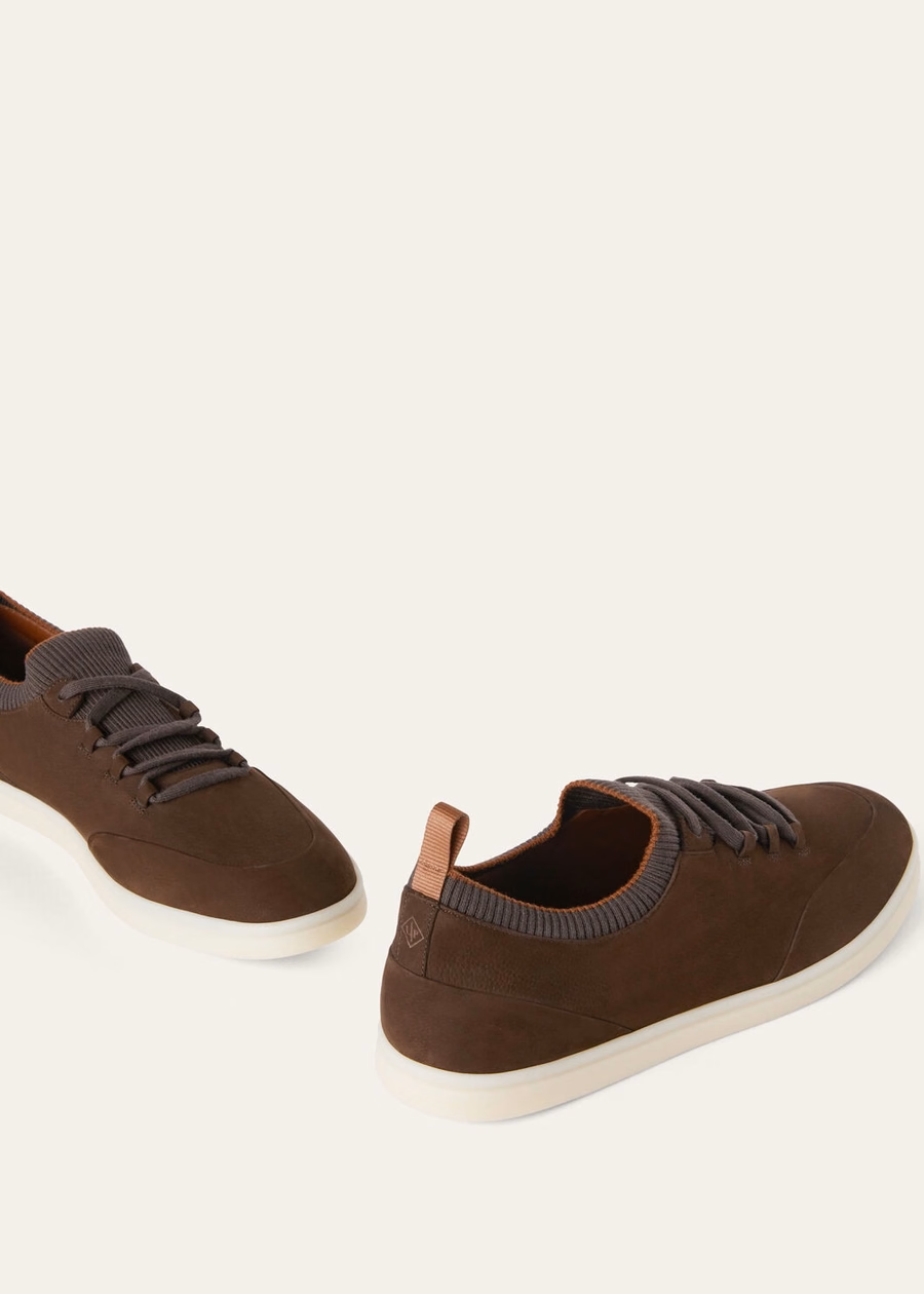 Soho Walk kalfsleren sneakers, chocolade