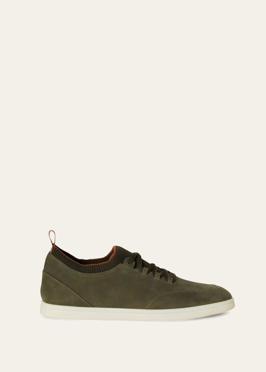 Soho Walk kalfsleren sneakers, zeer donkergroen