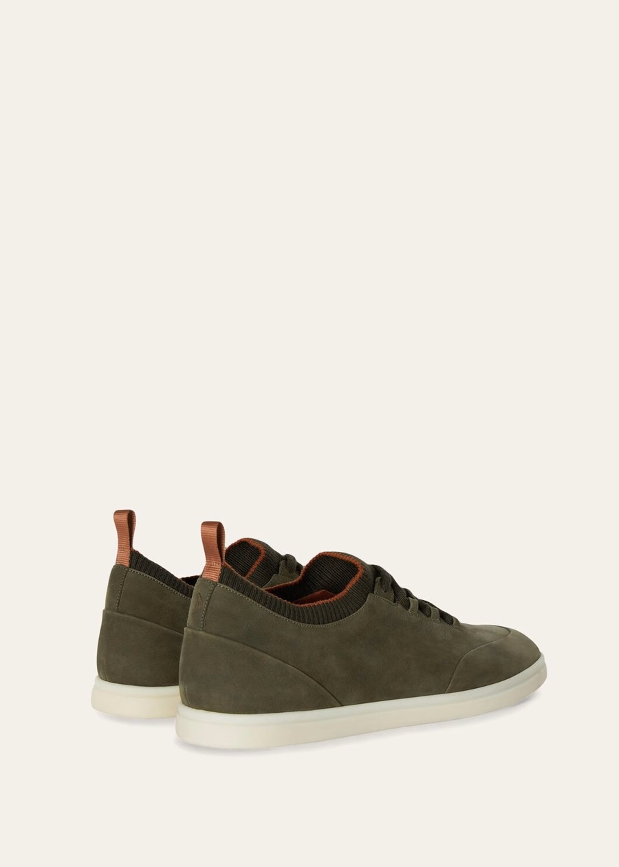 Soho Walk kalfsleren sneakers, zeer donkergroen