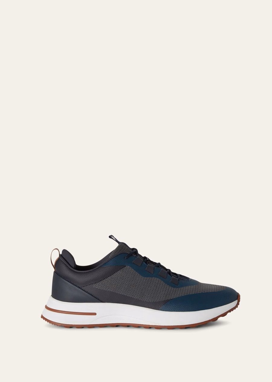 Weekendsneakers, microvezel, antracietblauw