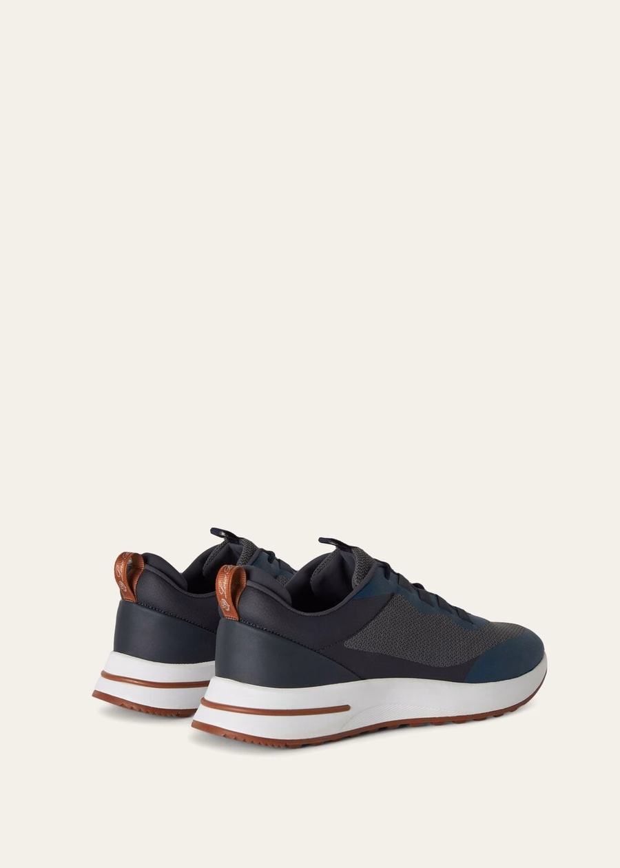 Weekendsneakers, microvezel, antracietblauw