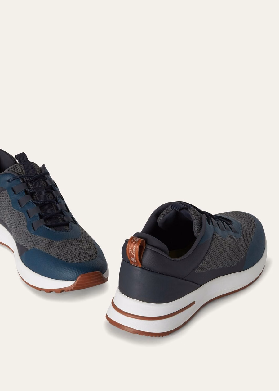Weekendsneakers, microvezel, antracietblauw