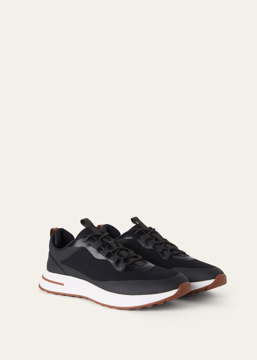 Weekendsneakers, microvezel, zwart