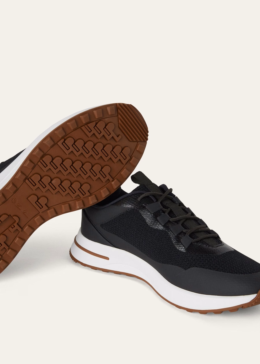 Weekendsneakers, microvezel, zwart