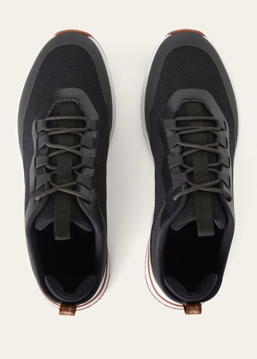 Weekendsneakers, microvezel, zwart