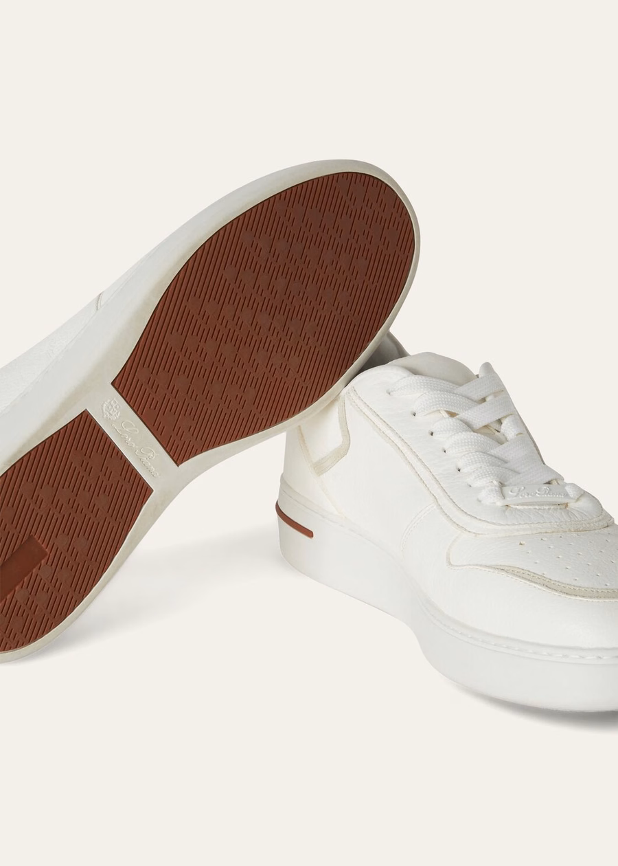 Newport Walk witte sneakers van hertenleer