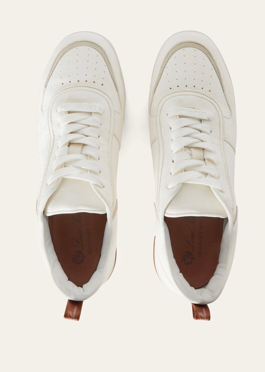 Newport Walk witte sneakers van hertenleer