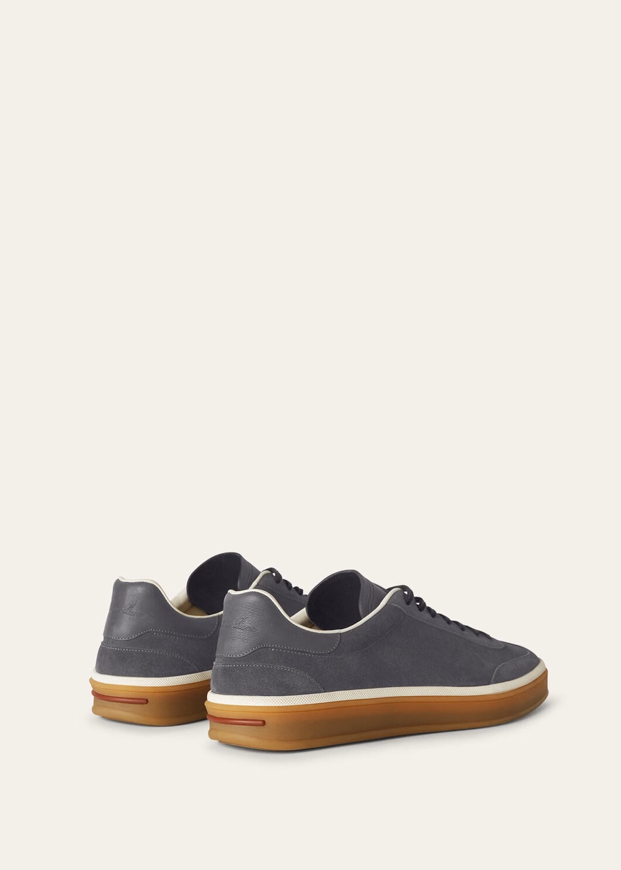 Tennis Walk Tennis Suede Kalfsleer Split Warm Grijs