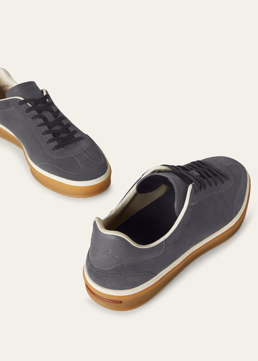 Tennis Walk Tennis Suede Kalfsleer Split Warm Grijs
