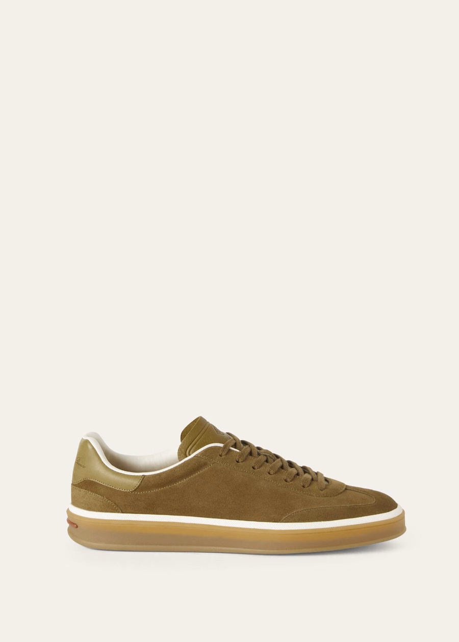 Tennis Walk Tennis Suede Calf Split Tundra Green