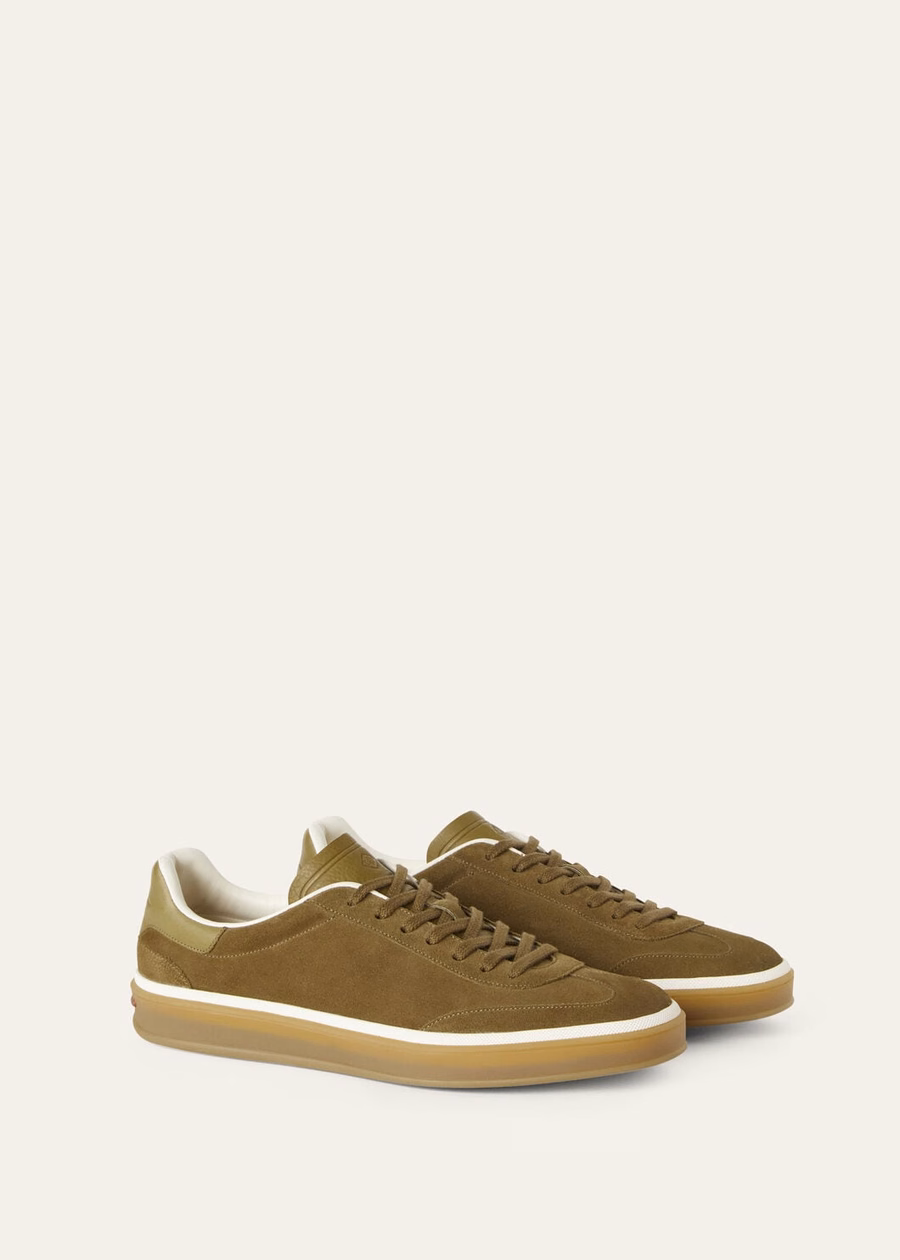 Tennis Walk Tennis Suede Calf Split Tundra Green