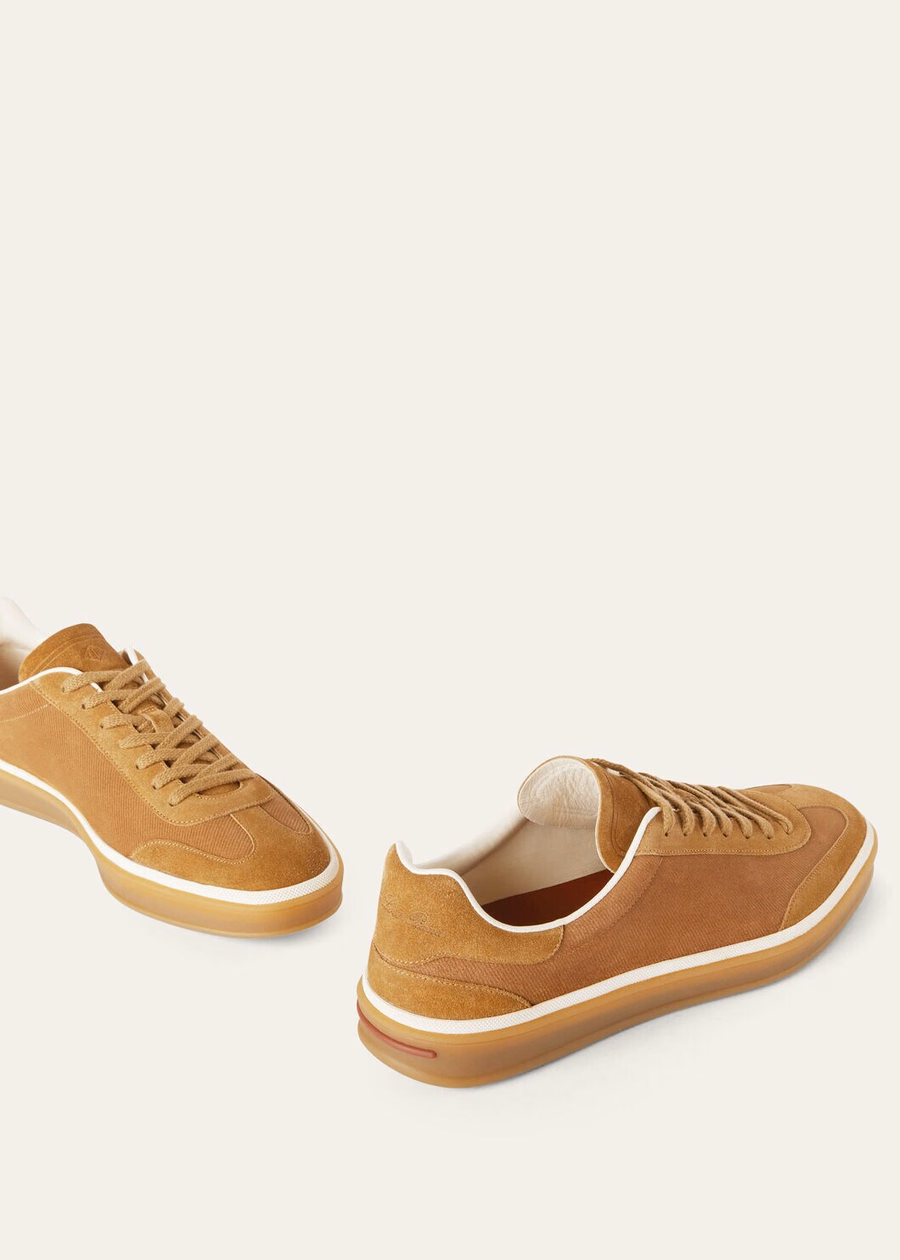 Tennis Walk Sneaker Suède Kalfs Split Whiskey