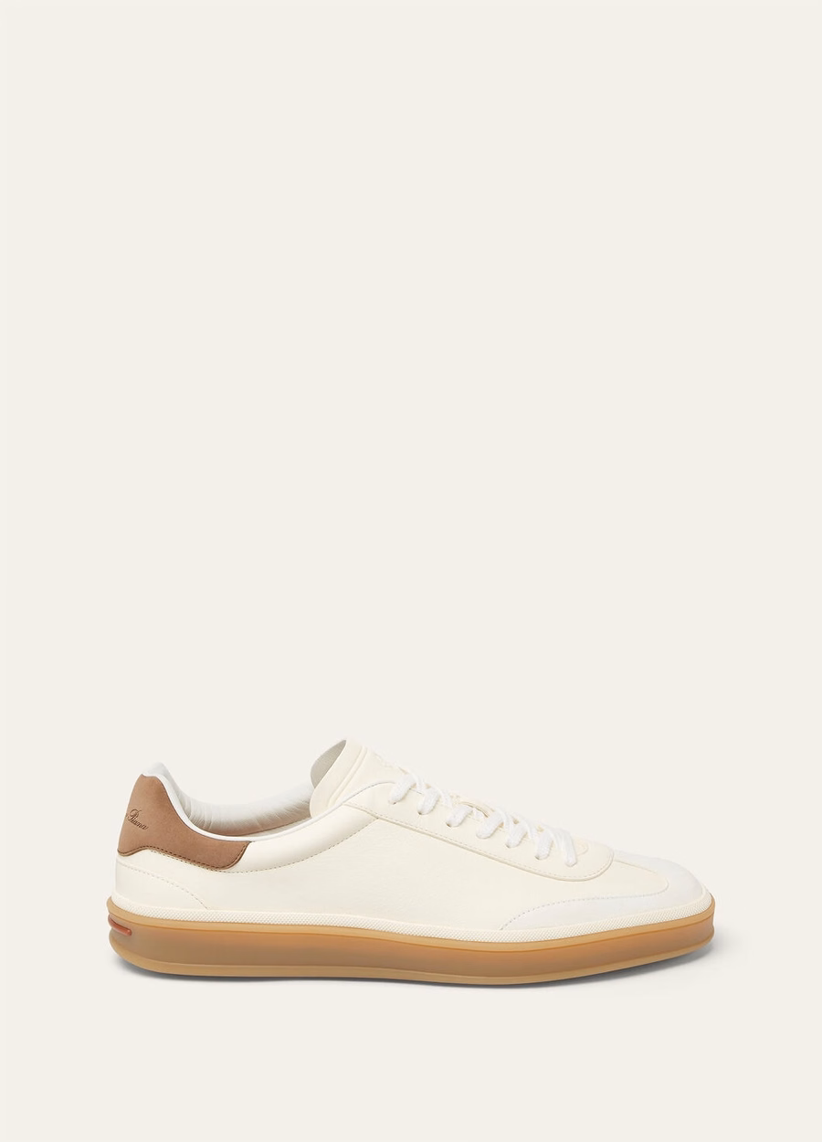 Walk Tennis wit kalfsleer